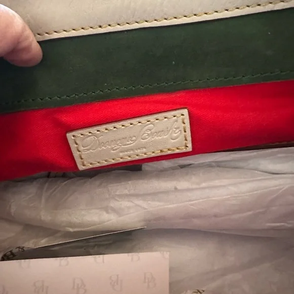 Dooney & Bourke NEW White Leather Satchel With Whip Stitching $498 MSRP NWT - Picture 9 of 16